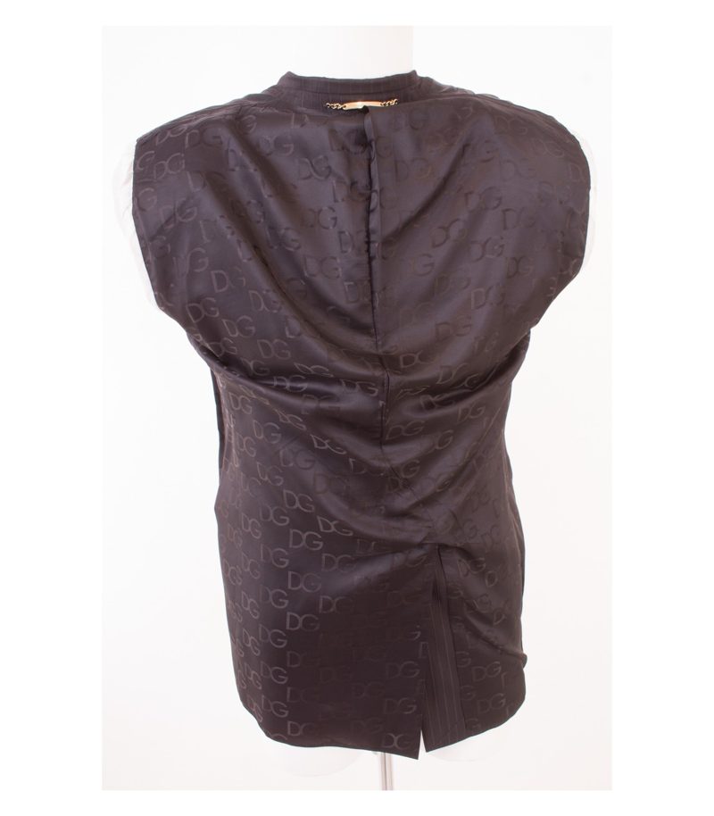 DOLCE & GABBANA Herren Smoking Sakko Gr. 54 A Drop 7 R Schwarz-Grau Wolle – Foto 7