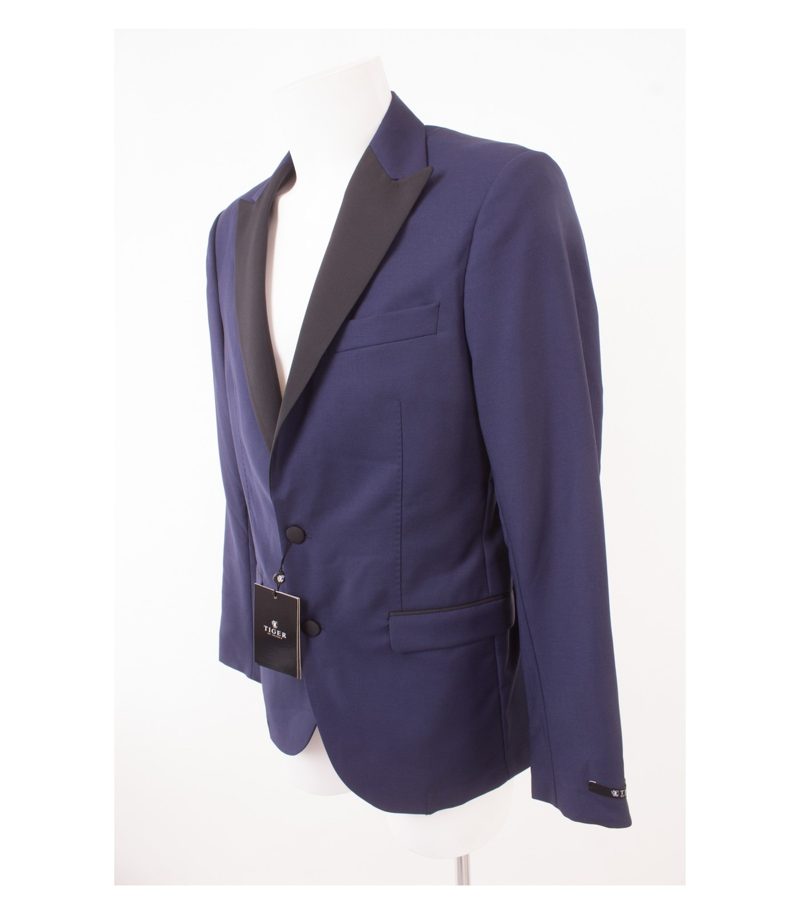 TIGER OF SWEDEN Herren Smoking-Sakko Gr. 50 Blau Schwarz Wolle Mohair NEU – Foto 3