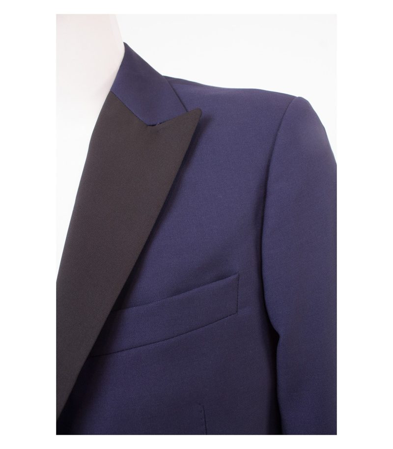 TIGER OF SWEDEN Herren Smoking-Sakko Gr. 50 Blau Schwarz Wolle Mohair NEU – Foto 6
