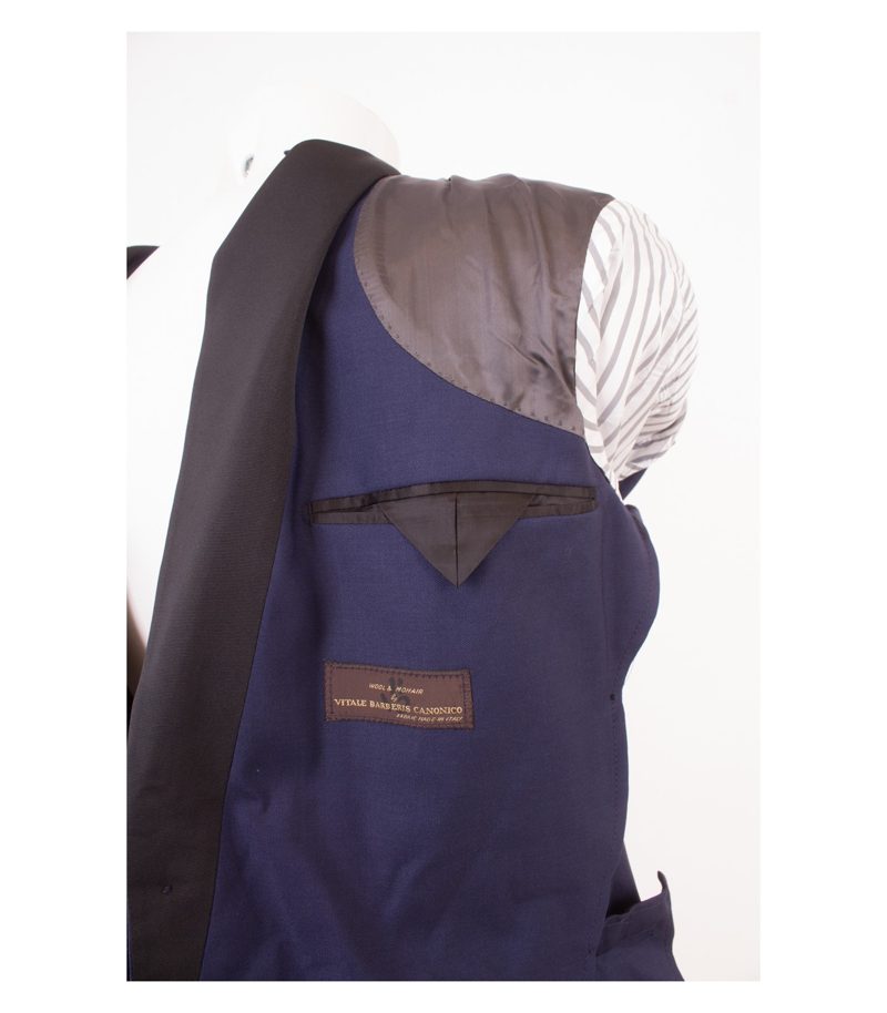 TIGER OF SWEDEN Herren Smoking-Sakko Gr. 50 Blau Schwarz Wolle Mohair NEU – Foto 8