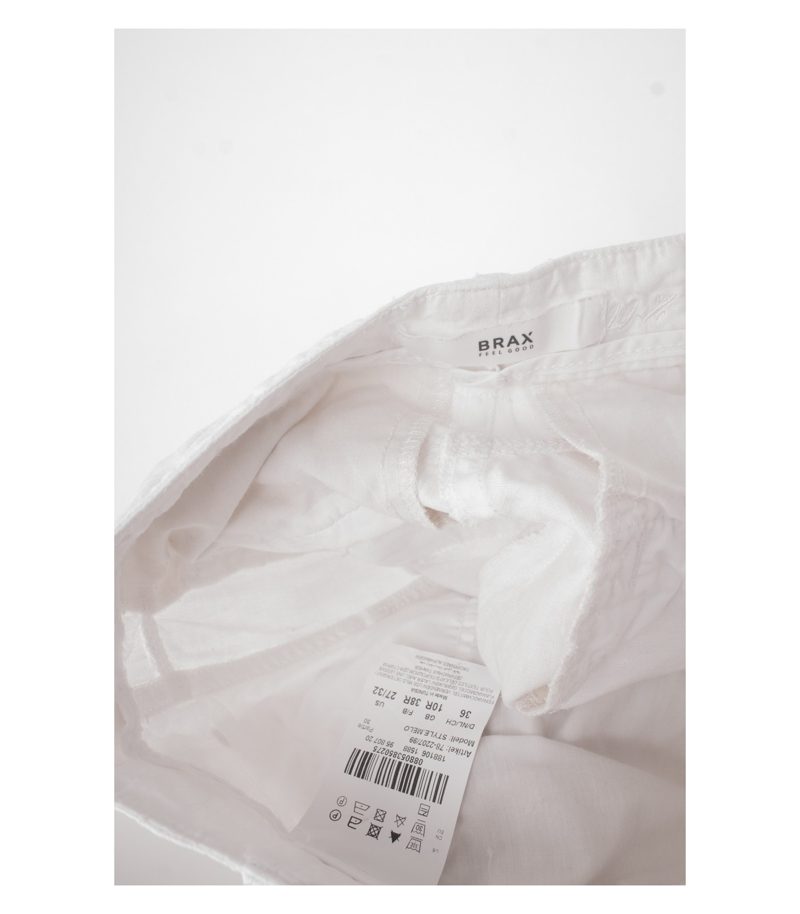 BRAX Damen Hose Leinenhose Style Melo Gr. DE 36 Weiß Leinen – Foto 4