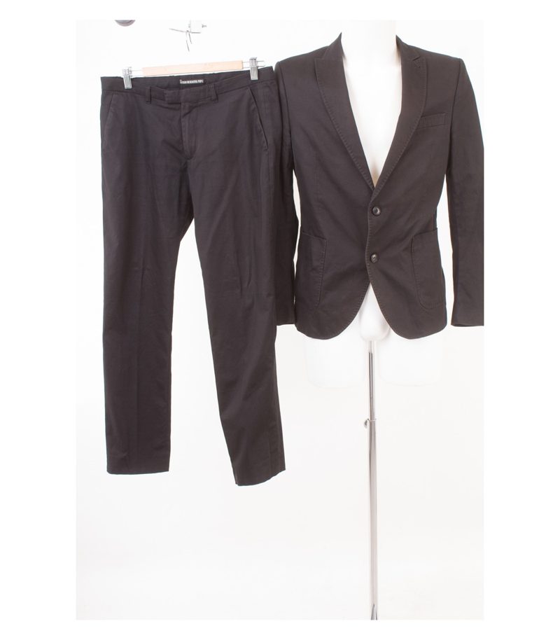 Drykorn Herren For Beautiful People Anzug Sakko Hose Gr. 48 Schwarz Baumwolle – Foto 1