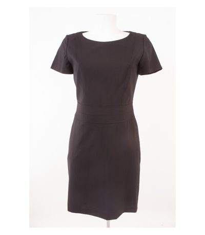 HUGO BOSS Damen Kleid Modell KASELLA Gr. DE 36 Schwarz Wolle Elasthan