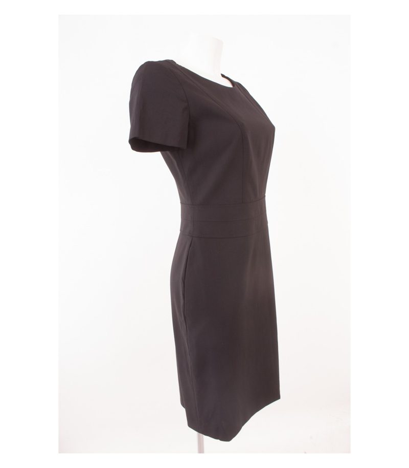 HUGO BOSS Damen Kleid Modell KASELLA Gr. DE 36 Schwarz Wolle Elasthan – Foto 2