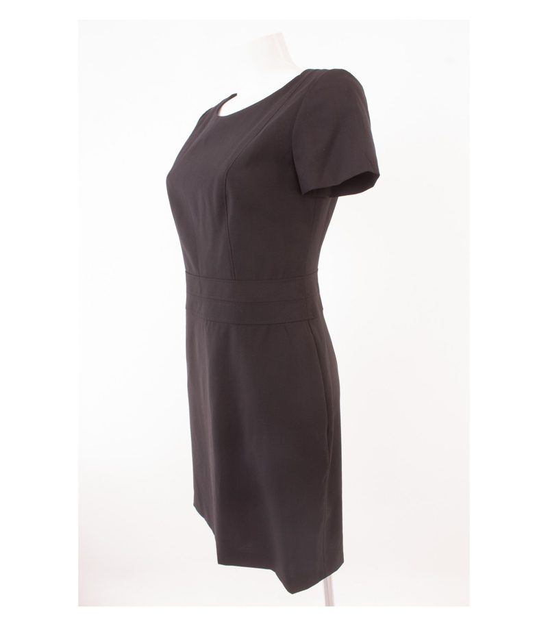 HUGO BOSS Damen Kleid Modell KASELLA Gr. DE 36 Schwarz Wolle Elasthan – Foto 3
