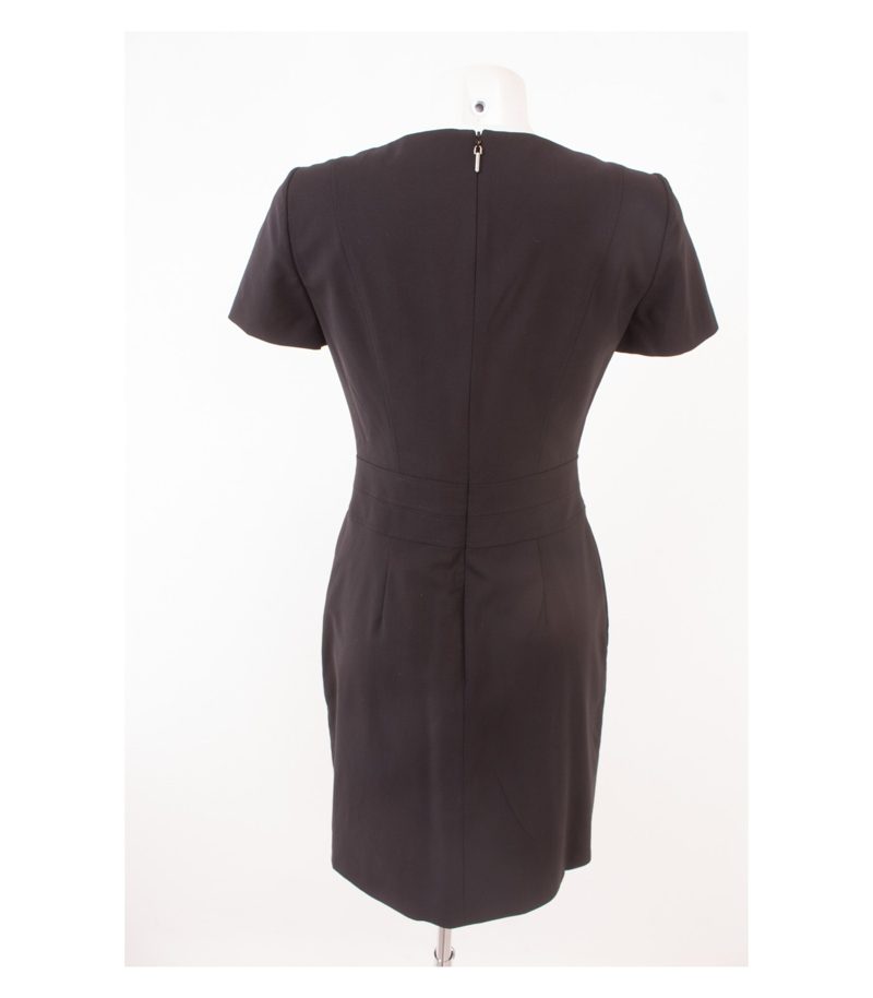 HUGO BOSS Damen Kleid Modell KASELLA Gr. DE 36 Schwarz Wolle Elasthan – Foto 4