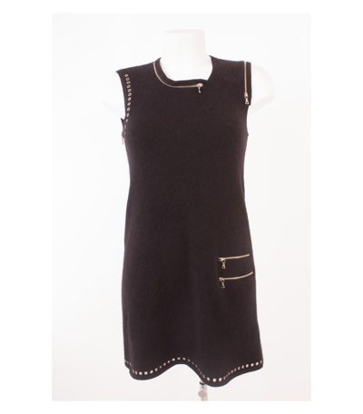 AMOR & PSYCHE Damen Kleid Strickkleid Gr. S Reines Schwarz Kaschmir Cashmere