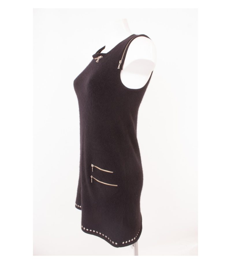 AMOR & PSYCHE Damen Kleid Strickkleid Gr. S Reines Schwarz Kaschmir Cashmere – Foto 6