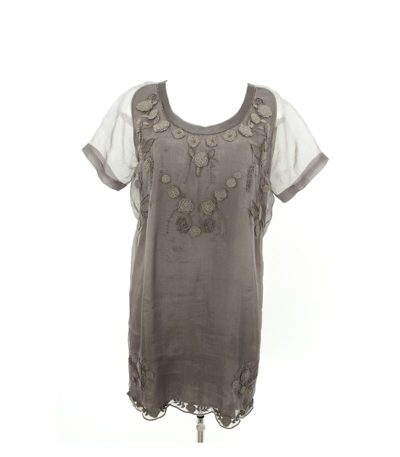TWIN-SET SIMONA BARBIERI Damen Kleid Shirtkleid Gr. S Seide – Foto 1