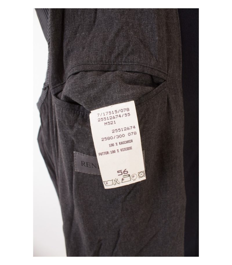 RENE LEZARD Herren Mantel Gr. 110 Reines Blau Kaschmir Cashmere – Foto 9