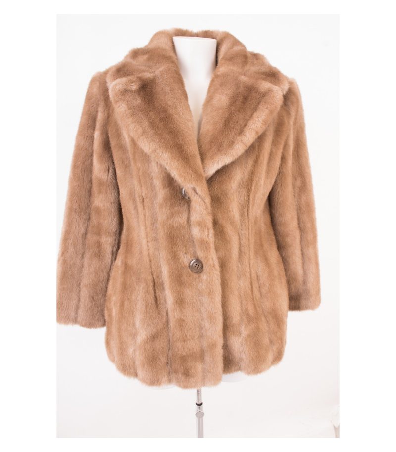 NICOWA Damen Jacke Winterjacke Pelzoptik Gr. DE 36 Beige – Foto 1