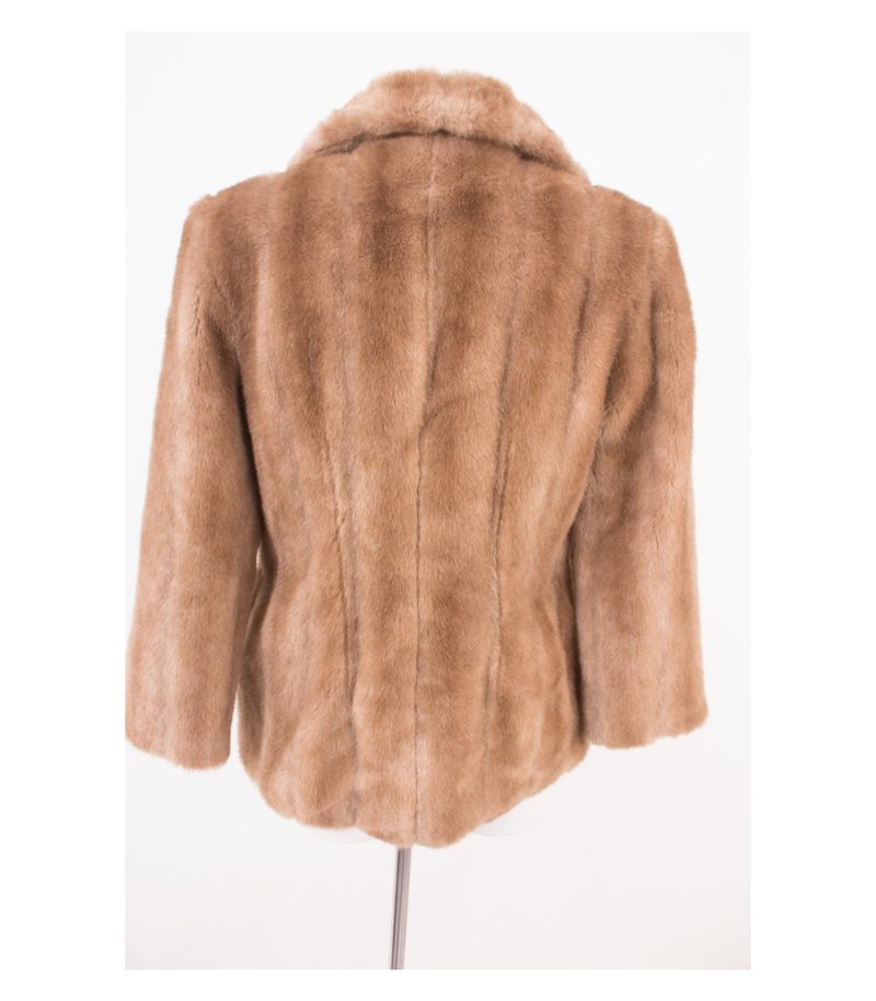 NICOWA Damen Jacke Winterjacke Pelzoptik Gr. DE 36 Beige – Foto 4