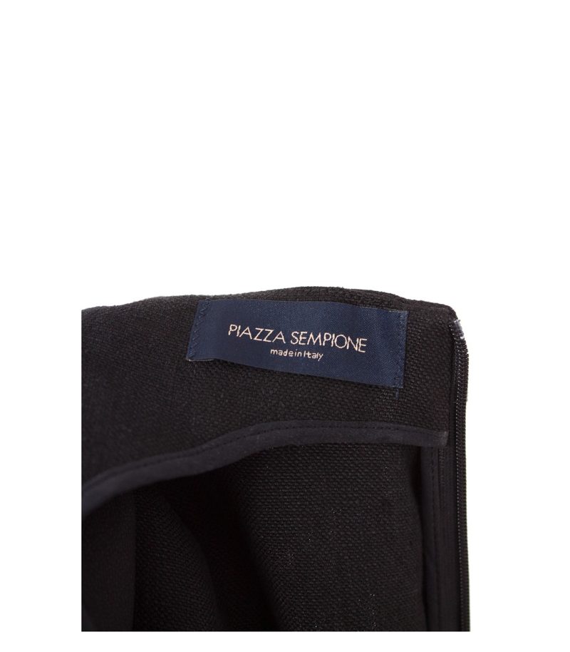 PIAZZA SEMPIONE Leinen Damen Kleid Gr. IT 44 DE 40 Schwarz – Foto 4