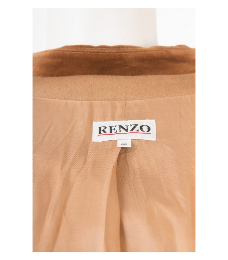 RENZO Damen Mantel Wollmantel Gr. DE 44 Beige Wolle Kaschmir Cashmere – Foto 7