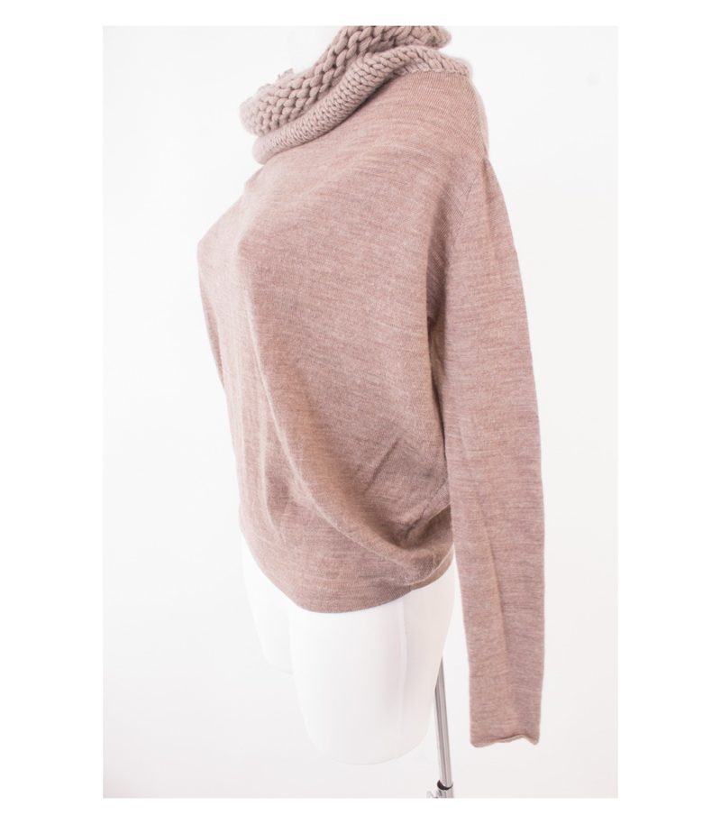 OFF & CO Damen Pullover Gr. XS Beigegrau Wolle Kaschmir Cashmere – Foto 3