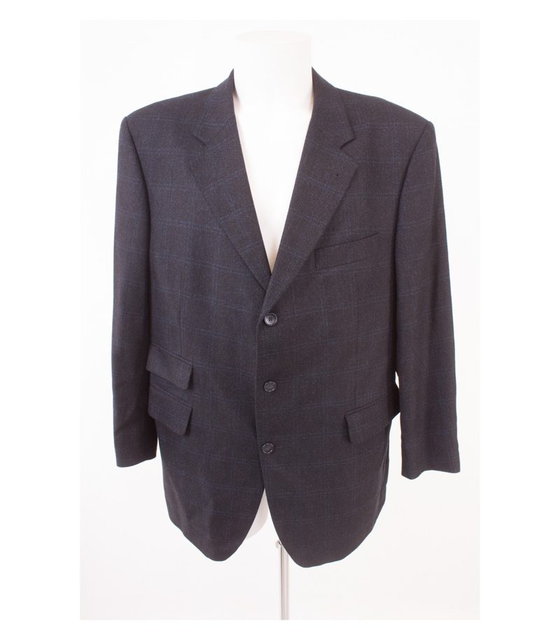 TOYNER Loro Piana Herren Sakko Gr.28 Schwarz-Blau Wolle Kaschmir Cashmere – Foto 1