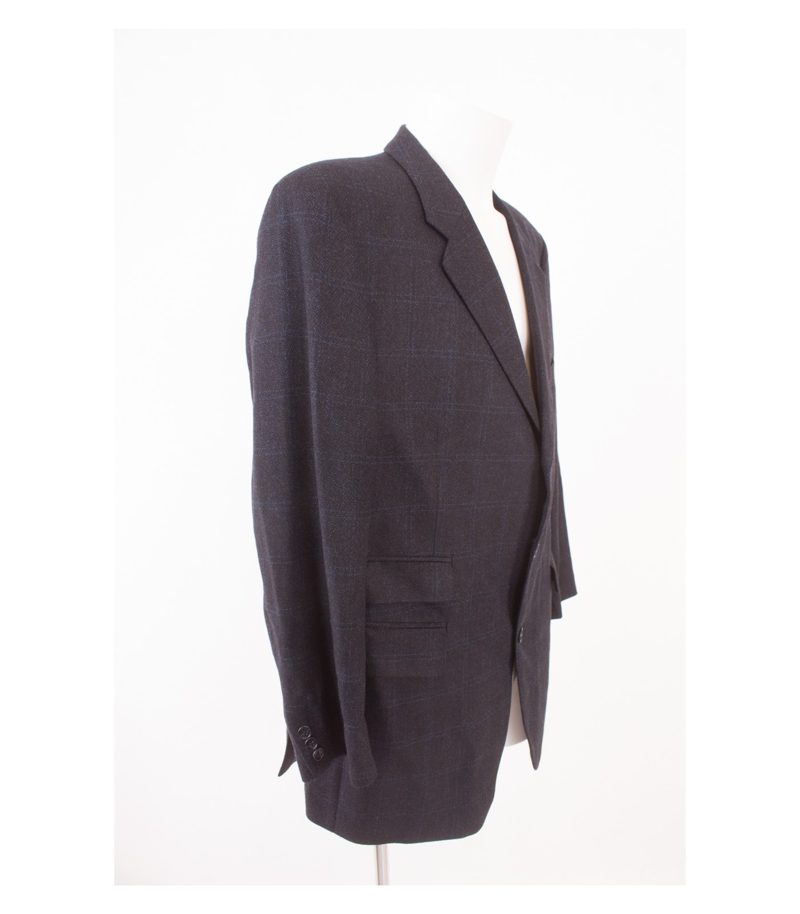 TOYNER Loro Piana Herren Sakko Gr.28 Schwarz-Blau Wolle Kaschmir Cashmere – Foto 2