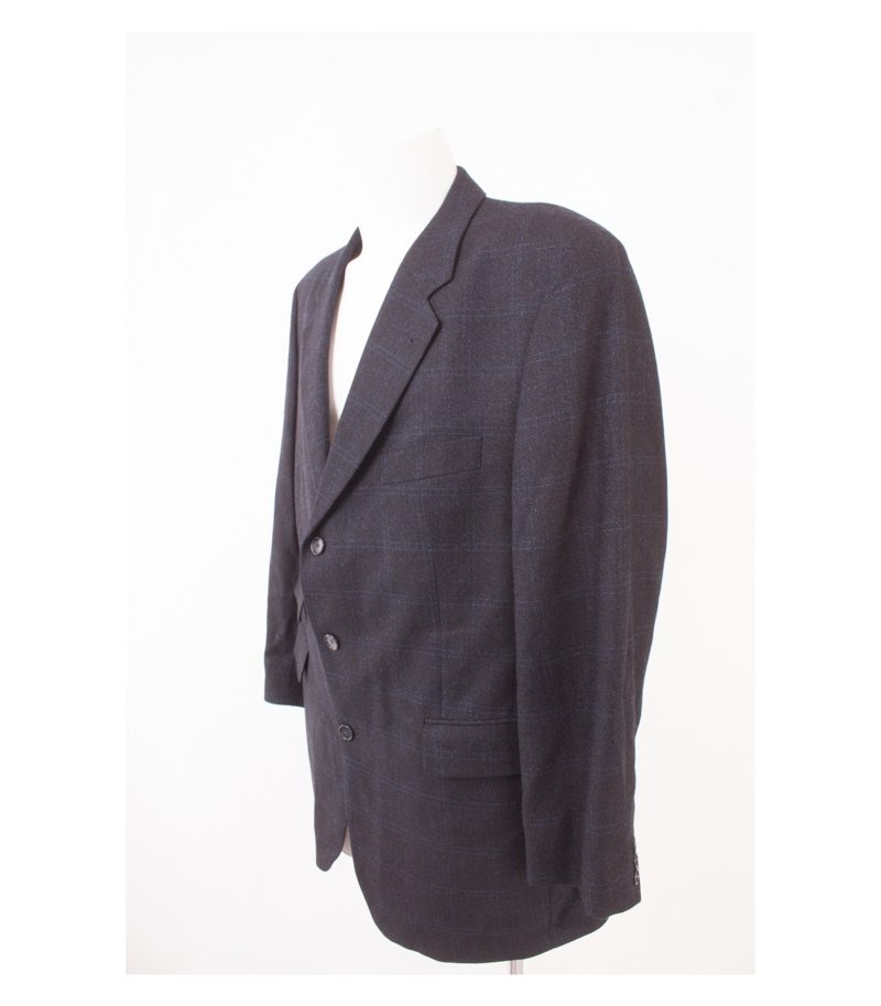 TOYNER Loro Piana Herren Sakko Gr.28 Schwarz-Blau Wolle Kaschmir Cashmere – Foto 3