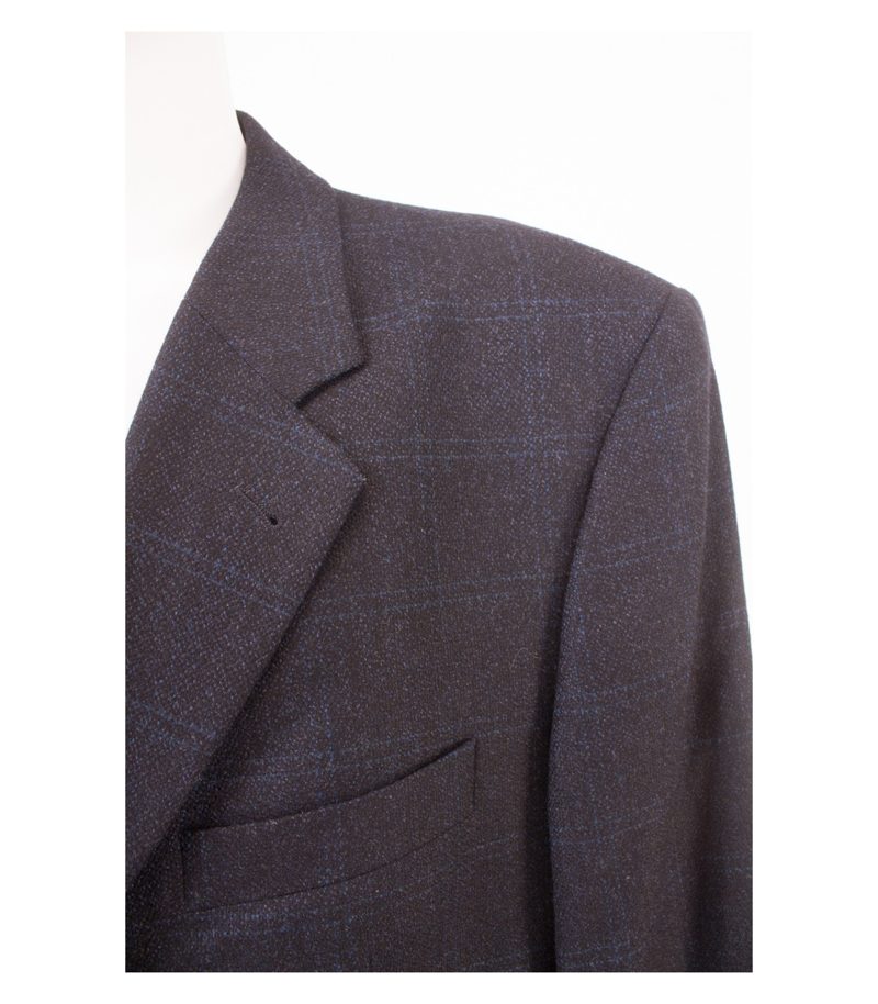 TOYNER Loro Piana Herren Sakko Gr.28 Schwarz-Blau Wolle Kaschmir Cashmere – Foto 6