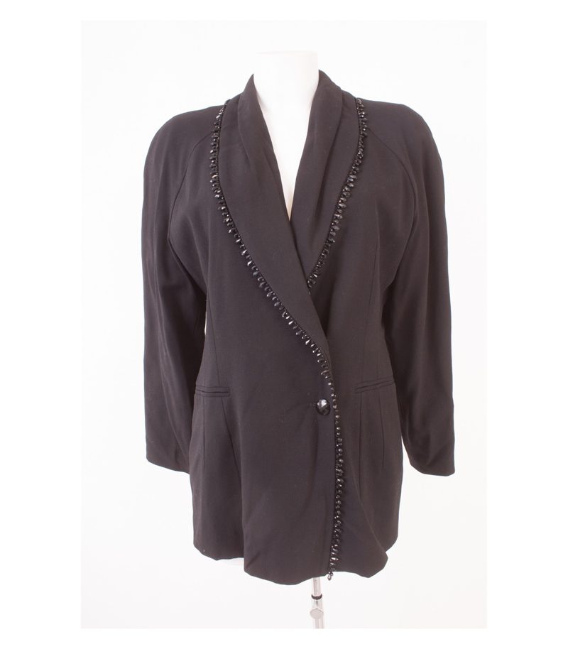 LAUREL Damen Blazer Gr. DE 38 Reine Schwarz Wolle – Foto 1