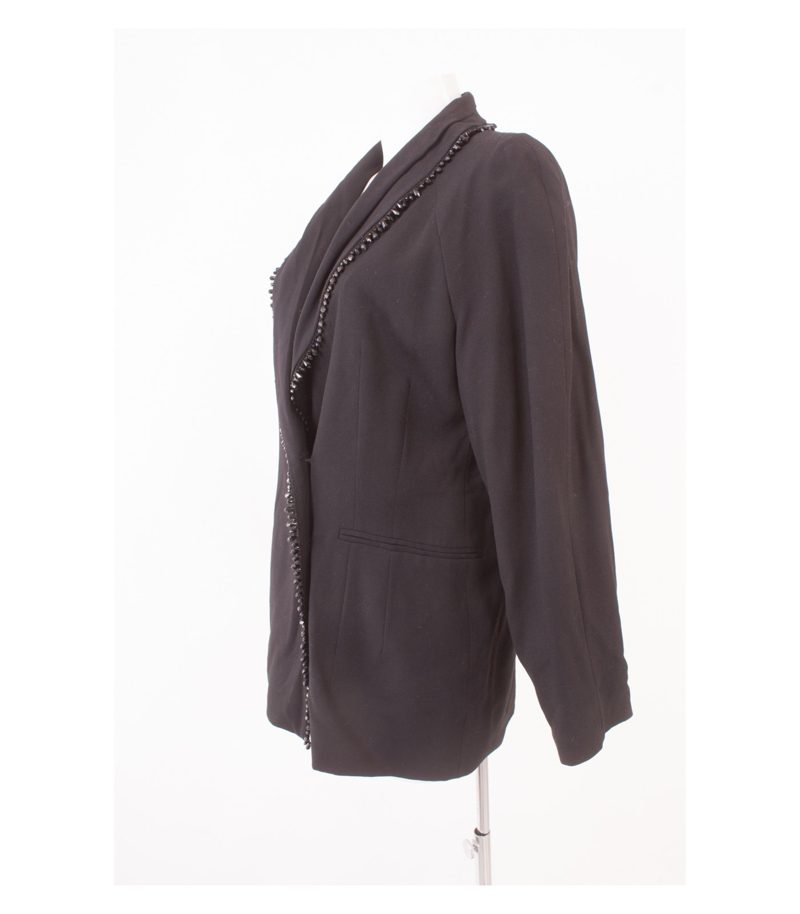 LAUREL Damen Blazer Gr. DE 38 Reine Schwarz Wolle – Foto 3