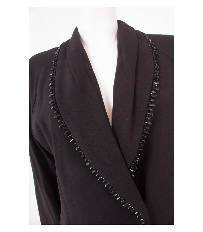 LAUREL Damen Blazer Gr. DE 38 Reine Schwarz Wolle – Foto 5
