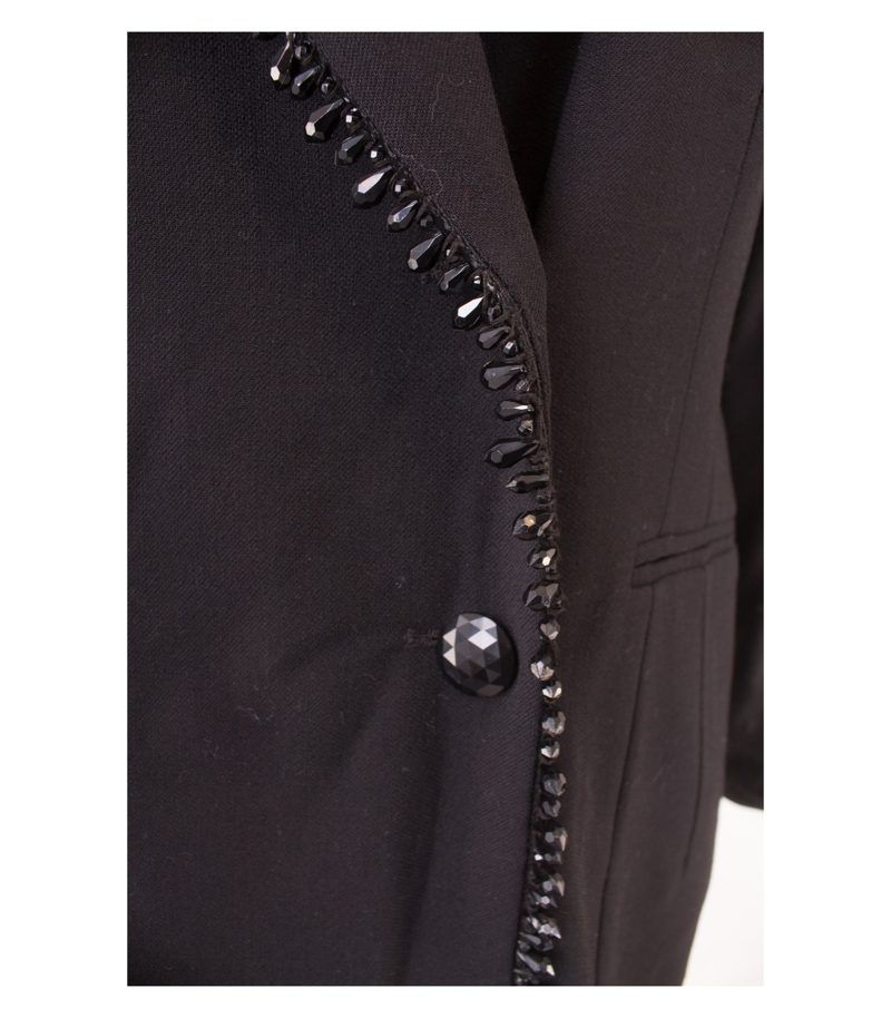 LAUREL Damen Blazer Gr. DE 38 Reine Schwarz Wolle – Foto 6