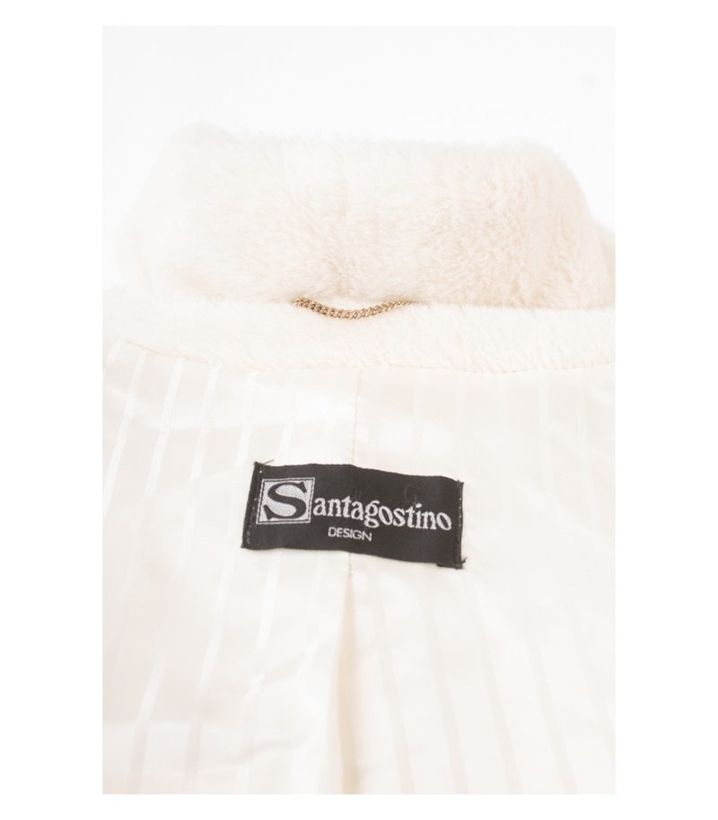 Santagostino by Hawela Damen Mantel Strickmantel Perlweiß Gr. DE 40 Reine Alpaka – Foto 8
