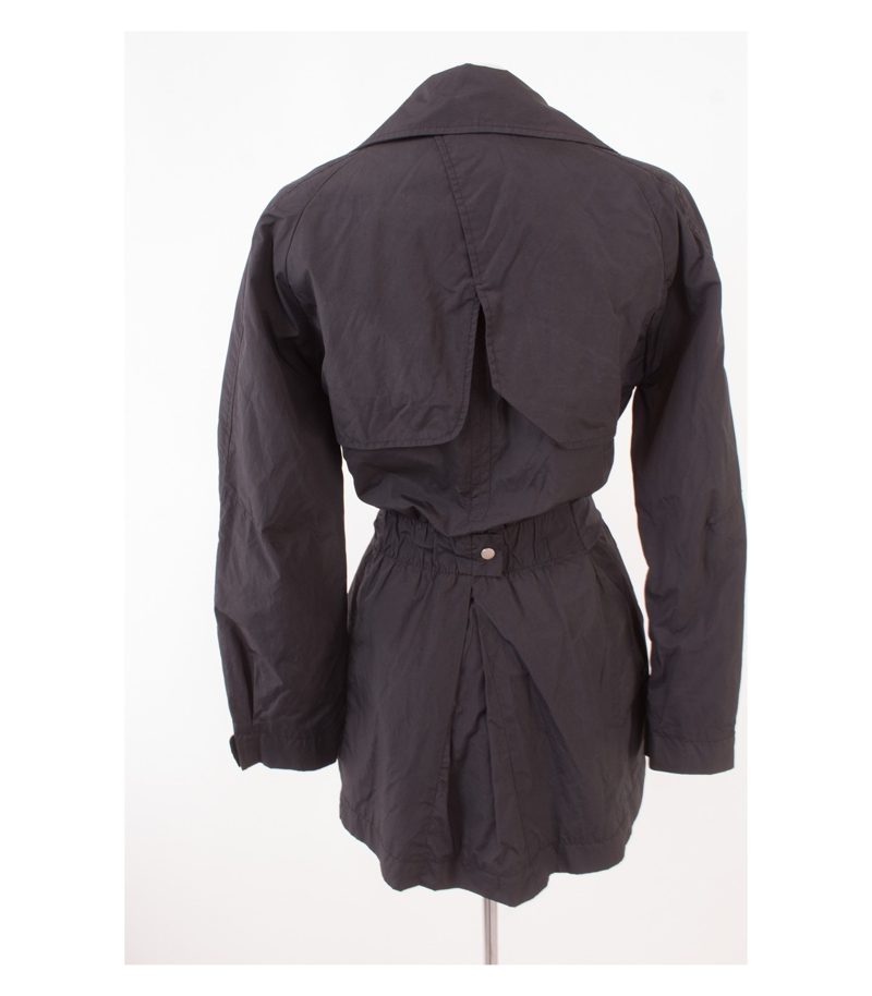 STEFANEL Damen Trenchcoat Mantel Gr. DE 42 Doppelreihig Schwarz – Foto 4