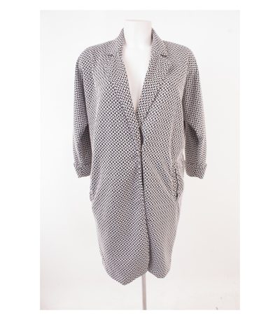 STEFFEN SCHRAUT Damen leichter Mantel - Gr. DE 34/XS Weiß Schwarz