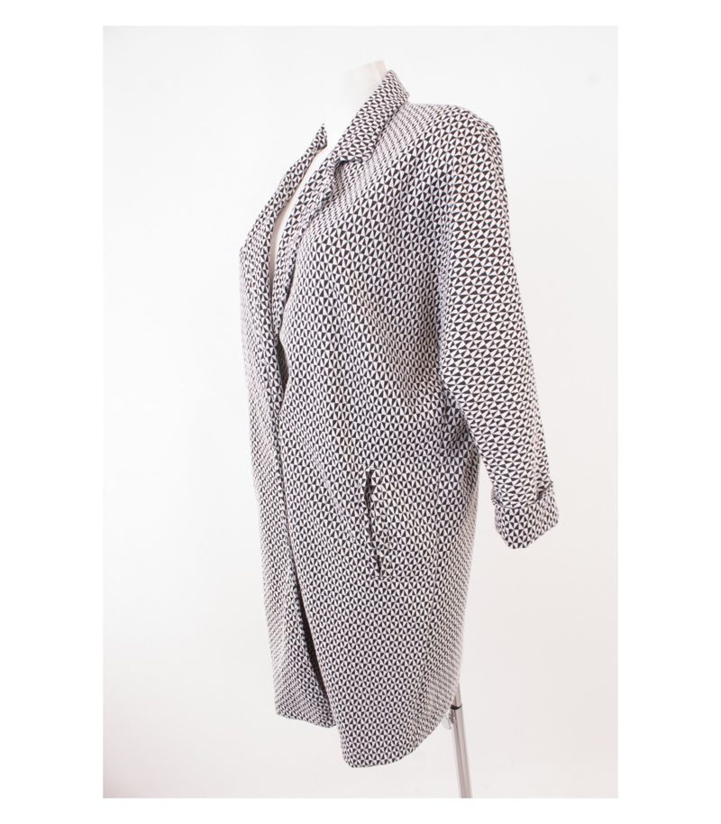 STEFFEN SCHRAUT Damen leichter Mantel - Gr. DE 34/XS Weiß Schwarz – Foto 3