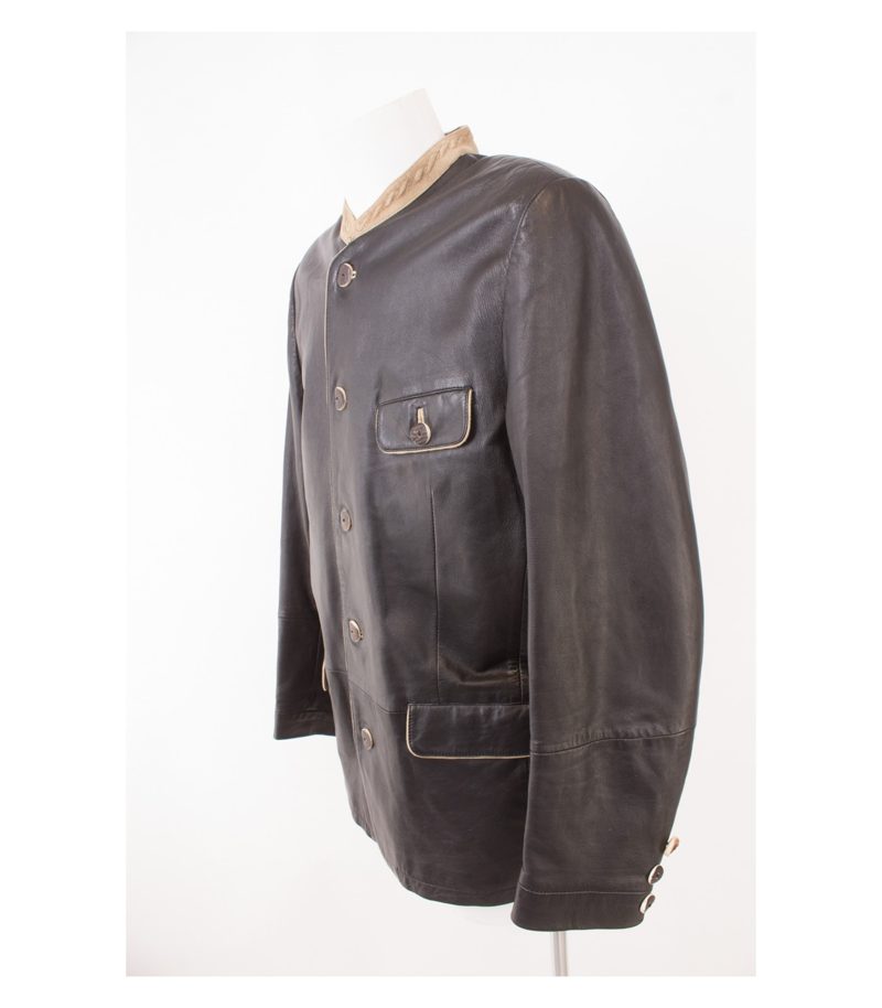 Spieth & Wensky Herren Trachten - Lederjacke Janker Gr.50 Lammnappa Schwarz – Foto 3