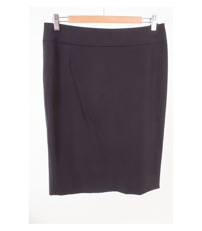 HUGO BOSS Damen Rock Gr. DE 38 Modell/Style Vernice4 Blau Wolle Elasthan