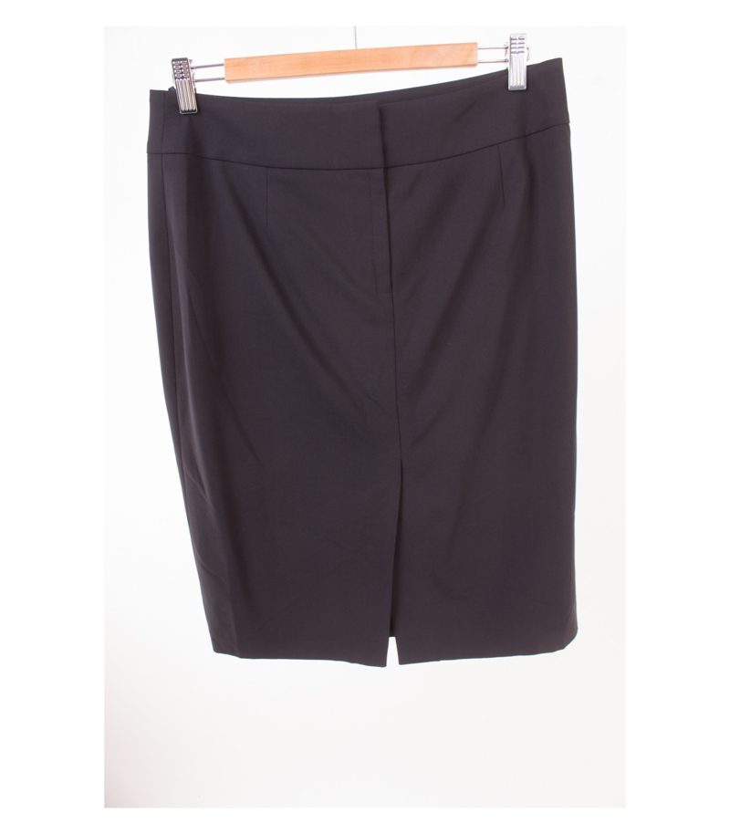 HUGO BOSS Damen Rock Gr. DE 38 Modell/Style Vernice4 Blau Wolle Elasthan – Foto 2
