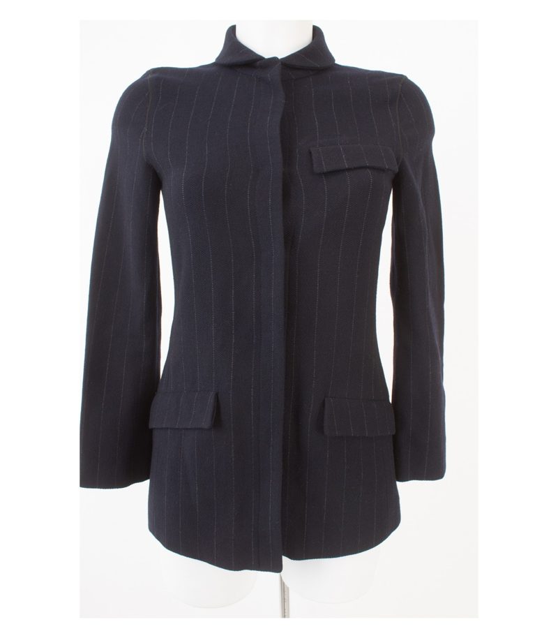 GIORGIO ARMANI Damen Hosenanzug Blazer Hose Borgo 21 Gr. XS Blau Wolle Elasthan – Foto 3