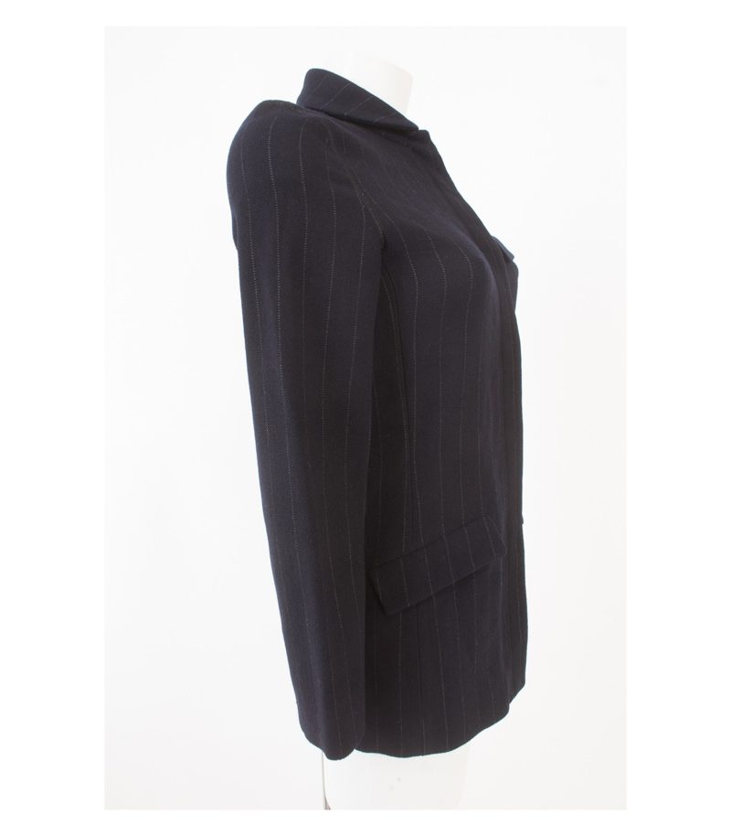 GIORGIO ARMANI Damen Hosenanzug Blazer Hose Borgo 21 Gr. XS Blau Wolle Elasthan – Foto 4