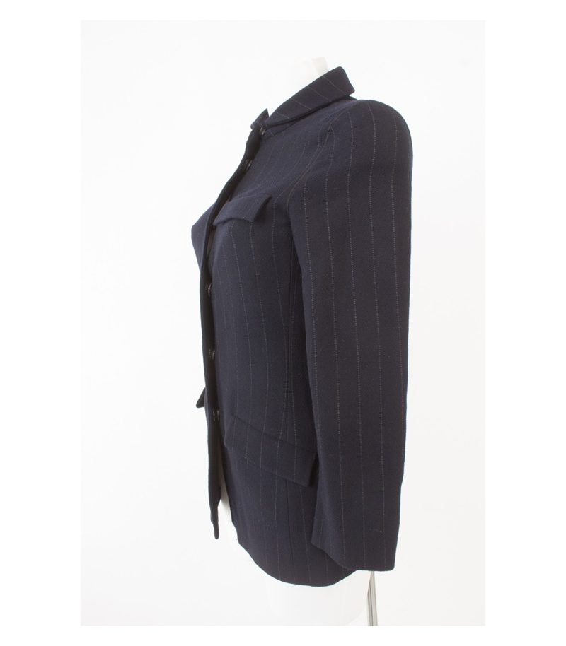 GIORGIO ARMANI Damen Hosenanzug Blazer Hose Borgo 21 Gr. XS Blau Wolle Elasthan – Foto 5