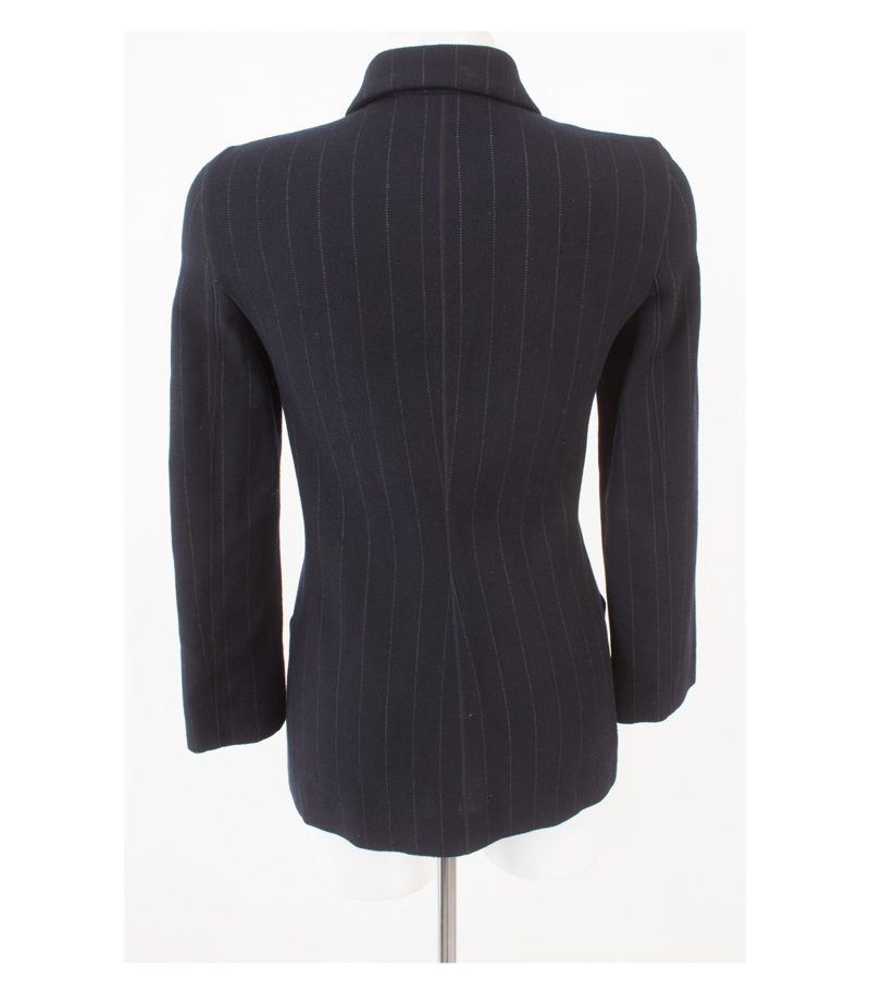 GIORGIO ARMANI Damen Hosenanzug Blazer Hose Borgo 21 Gr. XS Blau Wolle Elasthan – Foto 6