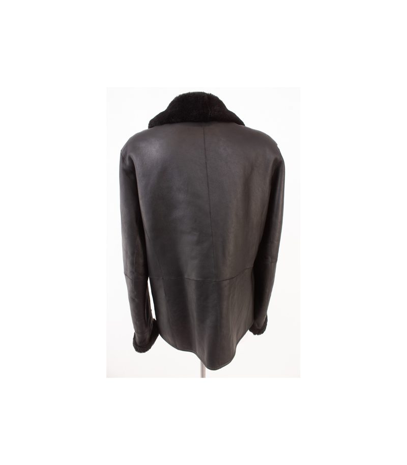 FOR EVER Leather for You Damen Jacke Lammfelljacke Winterjacke Gr. DE 42 Schwarz – Foto 5
