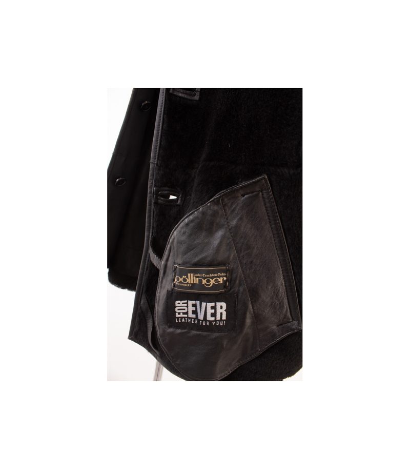 FOR EVER Leather for You Damen Jacke Lammfelljacke Winterjacke Gr. DE 42 Schwarz – Foto 8