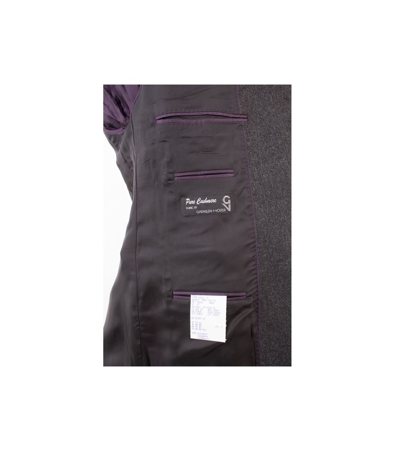 Tom Rusborg Herren Sakko Anthrazitgrau Gr. 26,5 Reines Kaschmir Cashmere – Foto 7