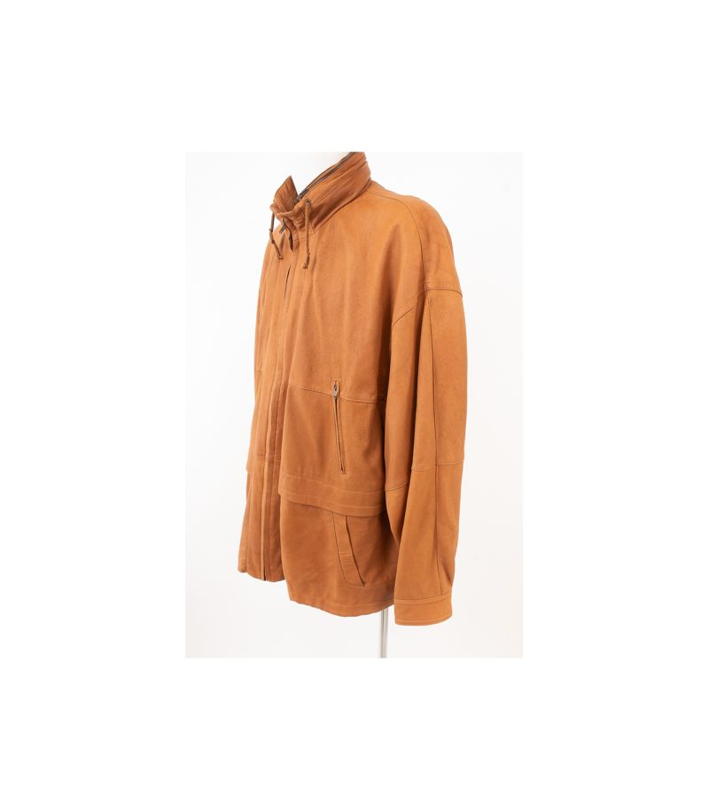 CHRIST Herren Lederjacke Gr. 54 Braun Leder – Foto 3