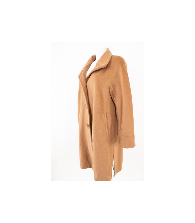 YELL Damen Mantel Wollmantel Gr. DE 42 Beige Angora Wolle Kaschmir Cashmere – Foto 3