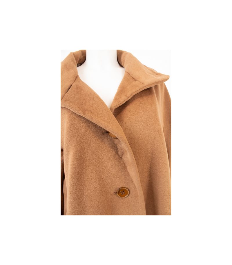 YELL Damen Mantel Wollmantel Gr. DE 42 Beige Angora Wolle Kaschmir Cashmere – Foto 6