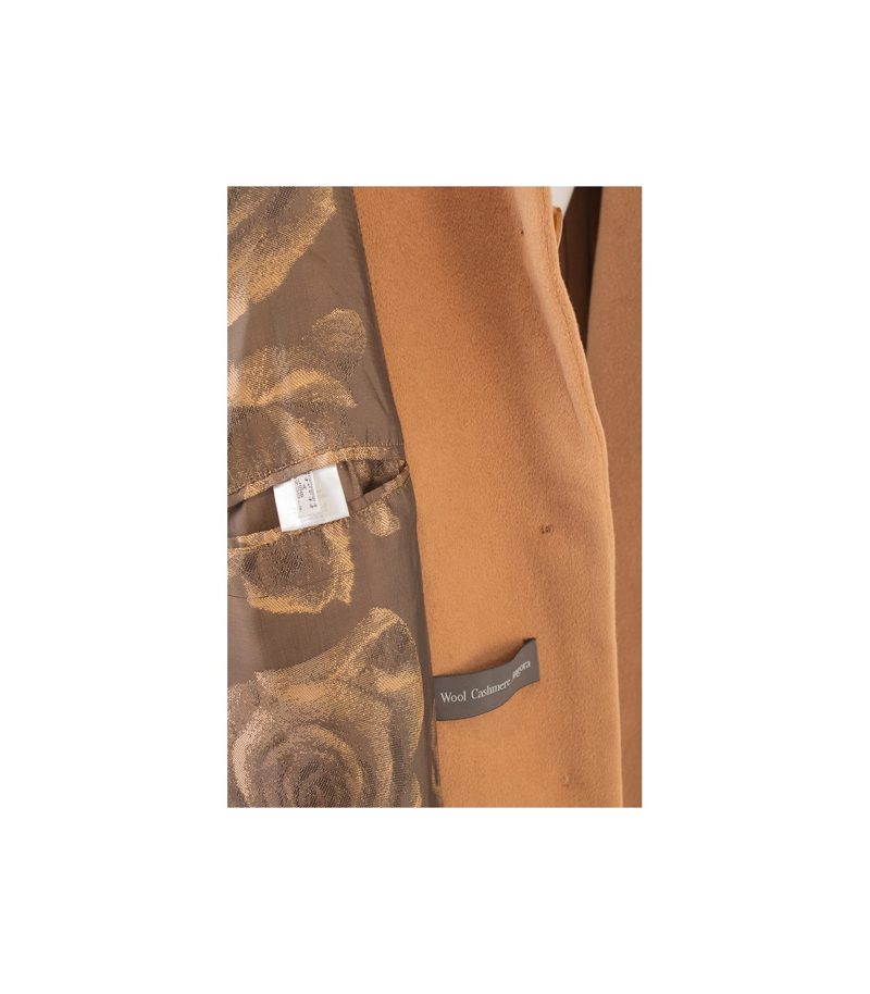 YELL Damen Mantel Wollmantel Gr. DE 42 Beige Angora Wolle Kaschmir Cashmere – Foto 9