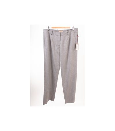 AIGNER Damen Hose Wollhose Stretch Gr. DE 46 Grau Neu