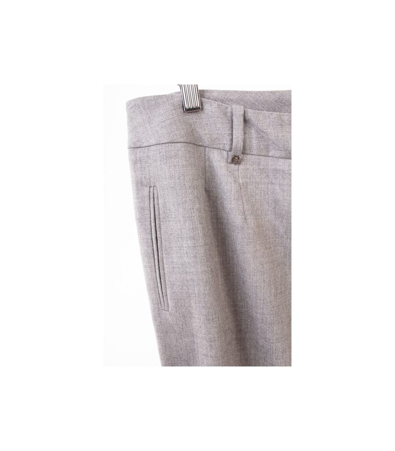 AIGNER Damen Hose Wollhose Stretch Gr. DE 46 Grau Neu – Foto 3