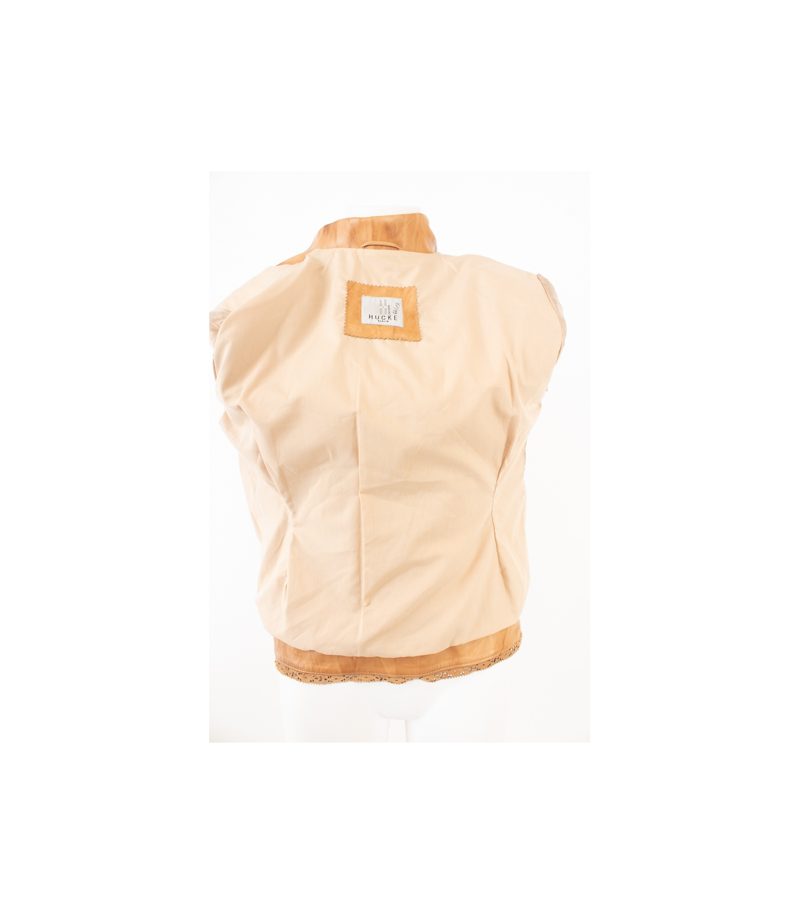 HUCKE BERLIN Damen Lederjacke Blazer Gr. DE 40 Braun Leder – Foto 6