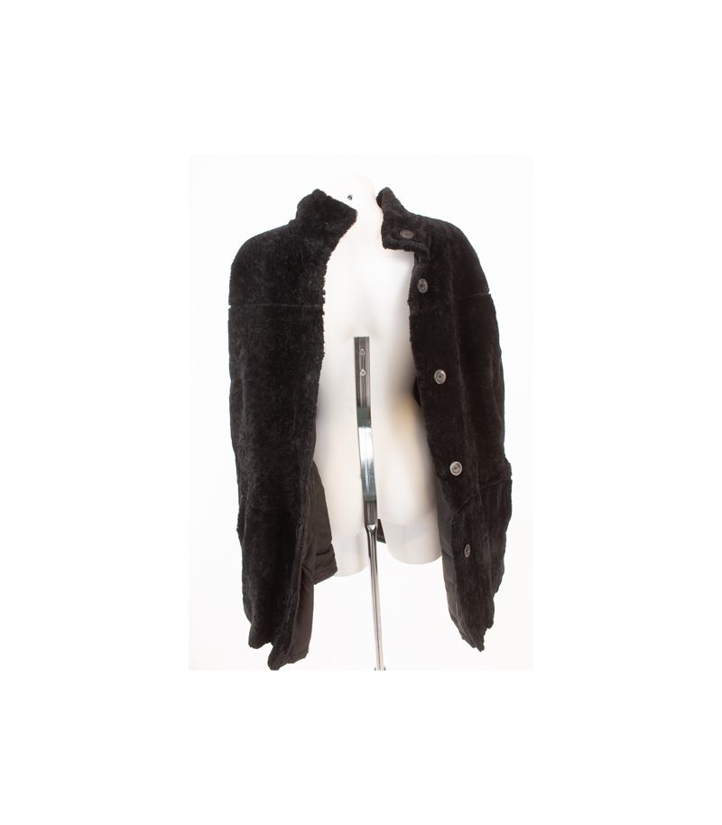 CHRIST Damen Mantel Wendemantel Gr. DE 42 Schwarz Leder – Foto 9