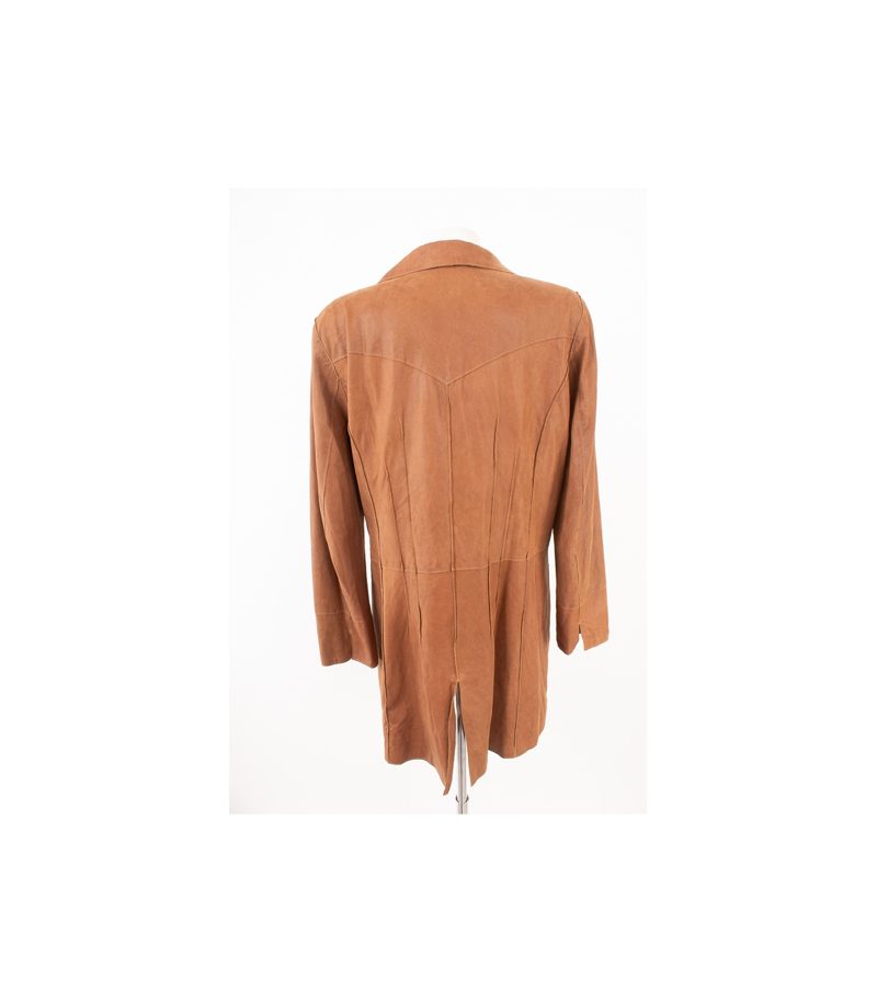MADELEINE Damen Mantel Lederjacke Gr. DE 42 Braun Leder – Foto 4